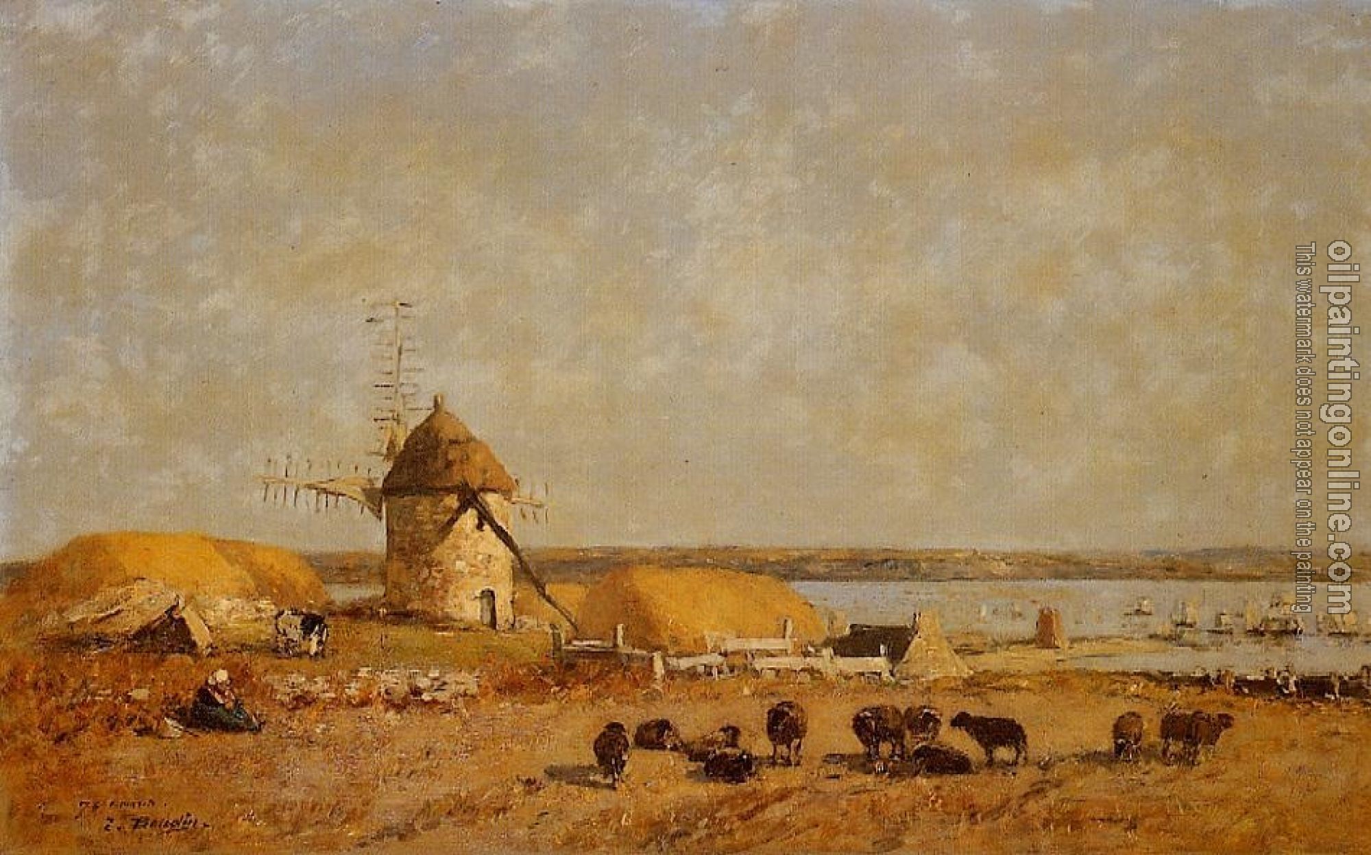 Boudin, Eugene - View from the Camaret Heights
